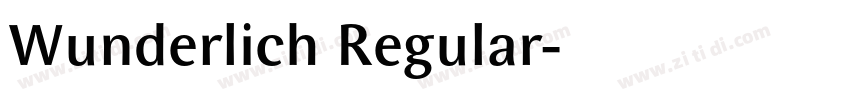 Wunderlich Regular字体转换